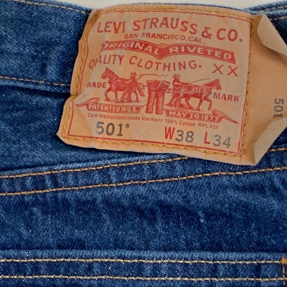 Levi’s 501 Button Fly Jeans W38 L34 - Picture 6 of 12